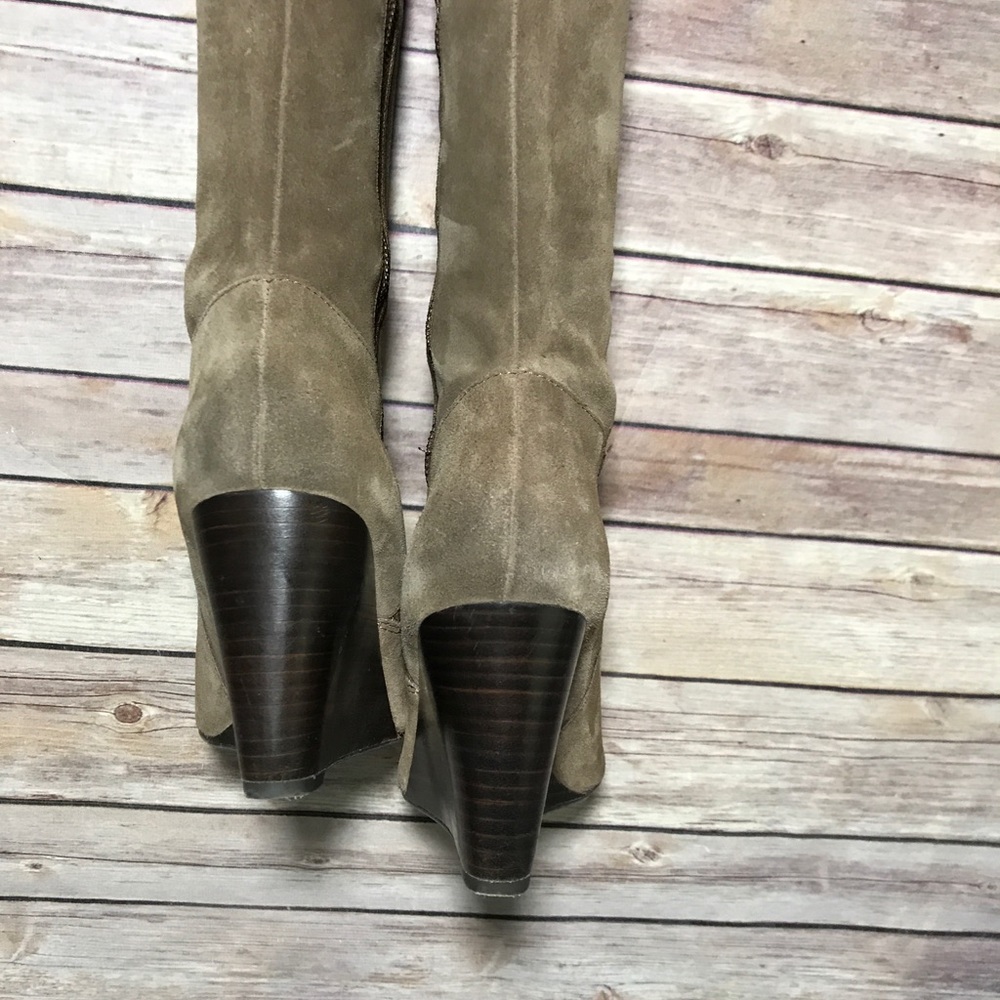 HOT Franco Sarto Wedge Boot GUC Brown Sz8 AMAZING! - Picture 6 of 8